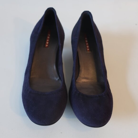 Womens Prada Purple Suede Kitten Heel Pumps 36 US/6 * - Picture 3 of 11